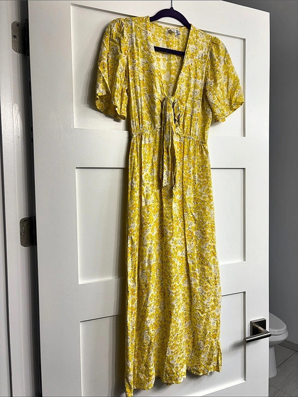 twik Floral Maxi Dress in Yellow & White Size XS/S